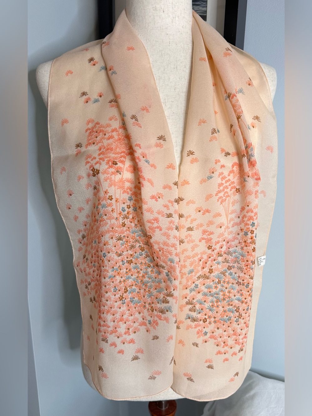 Italian made Peach Floral Scarf, TWILLY, belt Ect.